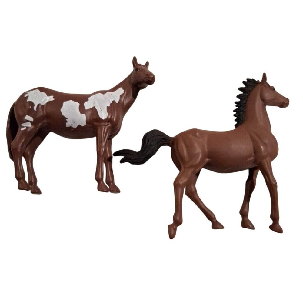 Popak New Ray Horse 3" Brown White Paint Pinto & Bay Vintage Lot